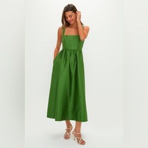Tuckernuck Green Dupioni Esme Dress Midi Sleeveless NWT size xxl formal wedding